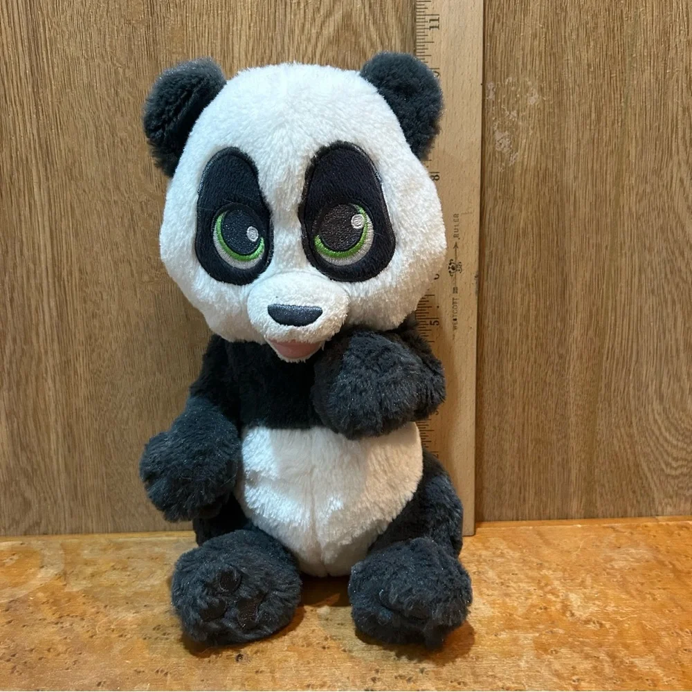 Disney Plush Panda Baby w Green Bamboo Swaddle Blanket Animal Conservation